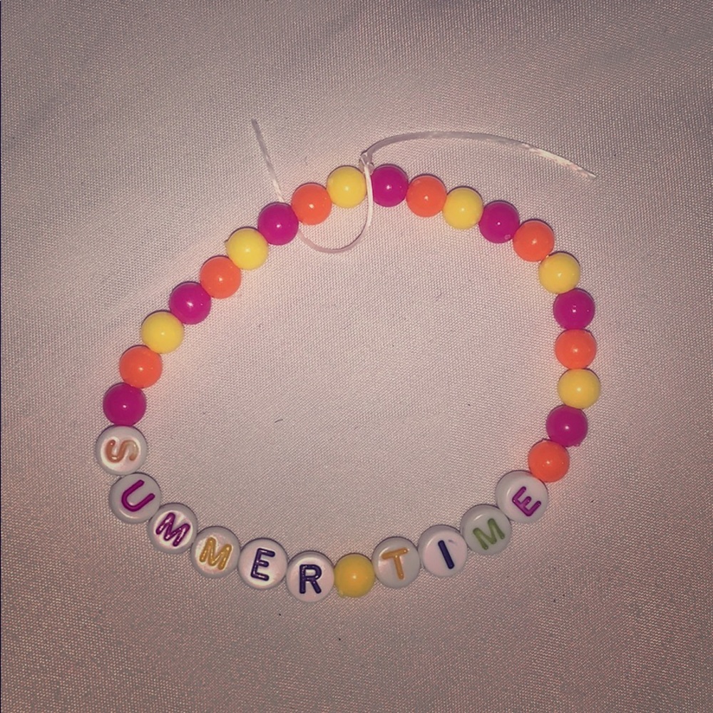A homemade bracelet that is really pretty.